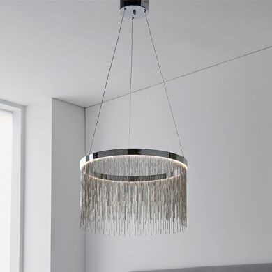 Zelma Polished Chrome Ceiling Pendant Light With Colour Changing Technology