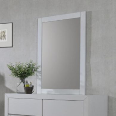 Zircon Dressing Mirror In White Wooden Frame