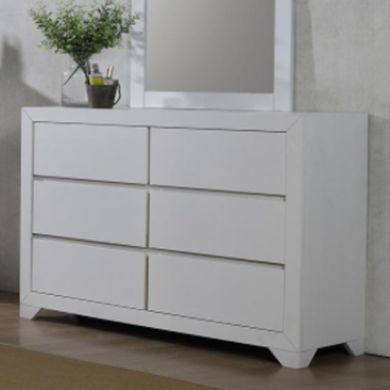 Zircon Wooden Chest Of 6 Drawers In White