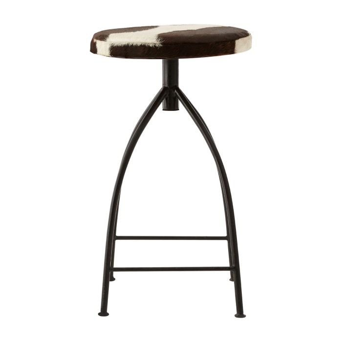 Black and white top cowhide bar stools
