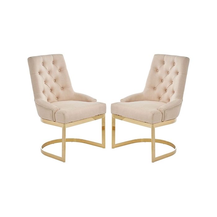 Gold frame dining discount chairs