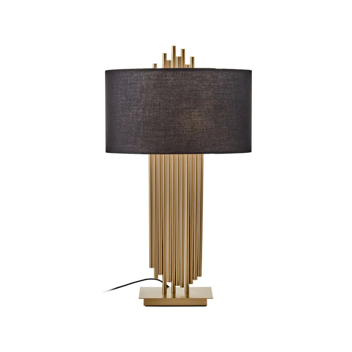 Linen shade table shop lamp