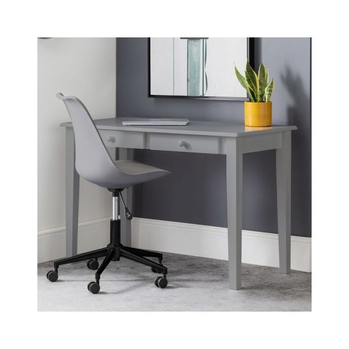 Carrington Wooden Computer Desk In Grey Elegant Furniture UK