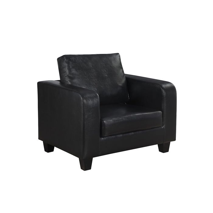 Single hot sale sofa black