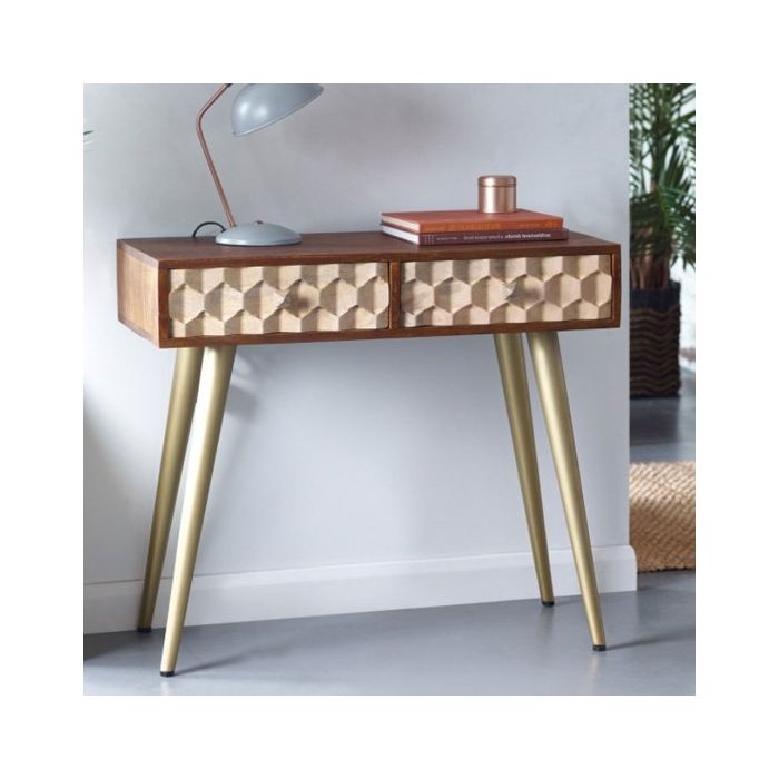 Dark walnut entry table deals