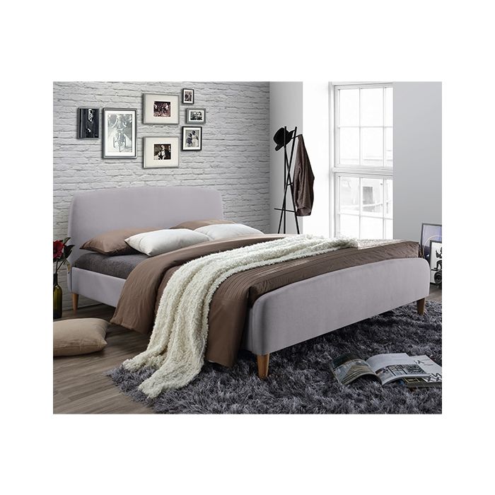 Light gray shop upholstered king bed