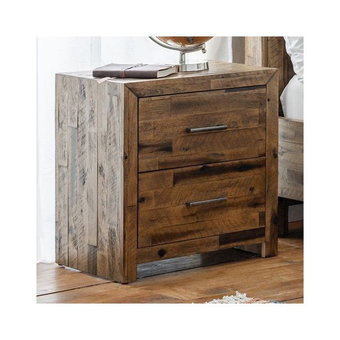 Hoxton rustic oak wooden bed deals