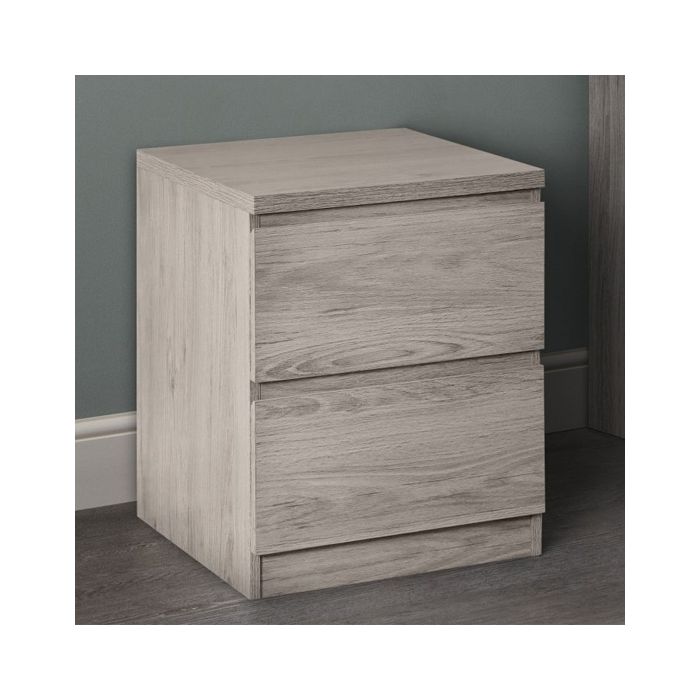Grey oak bedside cabinet deals