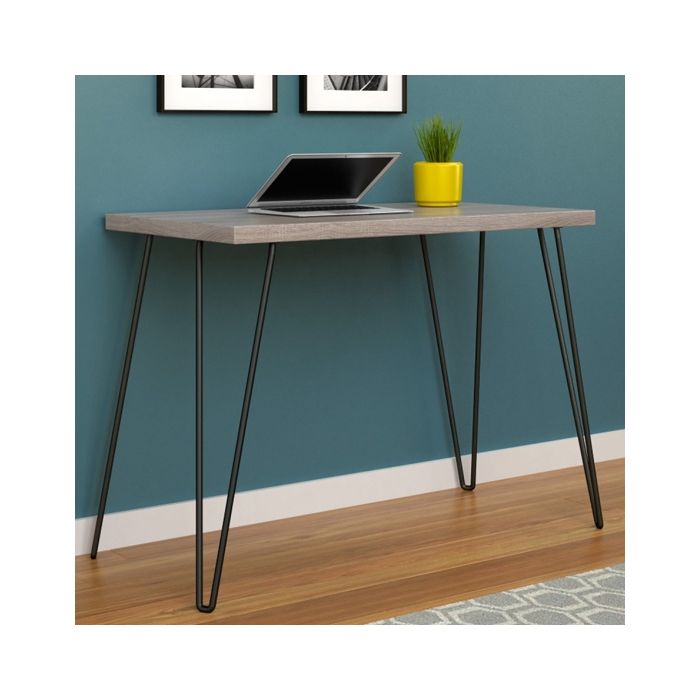 Weathered oak computer shop desk