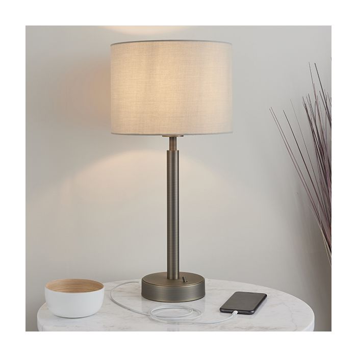 Dark bronze on sale table lamp