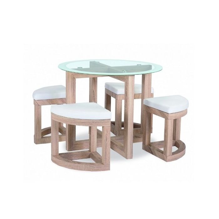 Glass table with stools hotsell