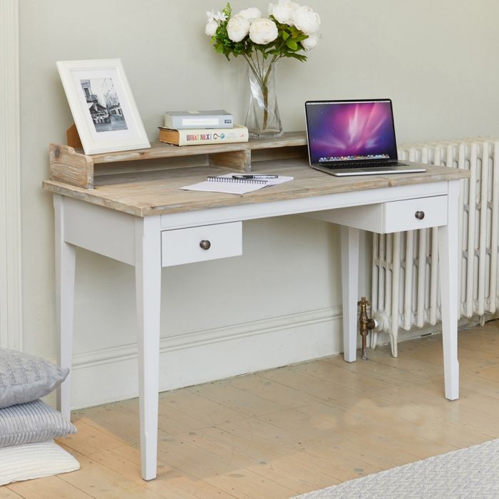 Computer desk sales grey wood