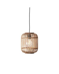 Mathias Ceiling Pendant Light In Natural Bamboo Open Framework