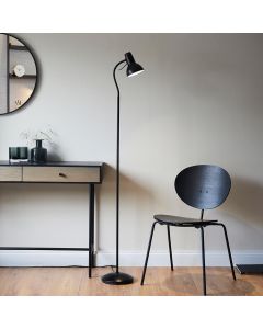 Amalfi Metal Task Floor Lamp In Matt Black