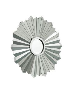 Flared Flare Wall Bedroom Mirror In Silver