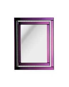 Purple Art Deco Style Wall Bedroom Mirror In Purple