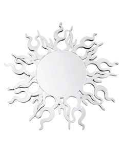 Dicrota Solar Effect Wall Bedroom Mirror In Silver
