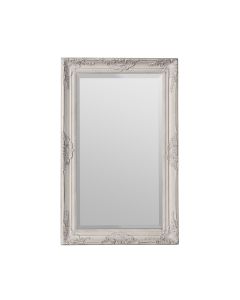 Rustic Classical Wall Bedroom Mirror In Cream Frame