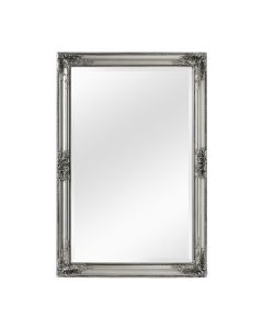 Rustic Wall Bedroom Mirror In Silver Vintage Design Frame