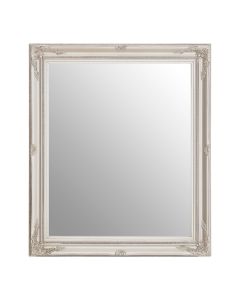 Classic Wall Bedroom Mirror In Silver Wooden Frame