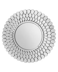 Sundial Design Wall Bedroom Mirror In Silver