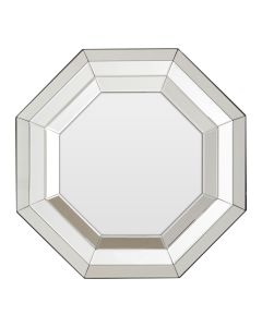 Wikera Octagonal Wall Bedroom Mirror With Bevelled Edge