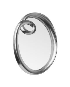 Wikera Swirl Wall Bedroom Mirror In Silver