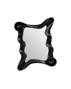 Appin Wall Bedroom Mirror In Black High Gloss Frame