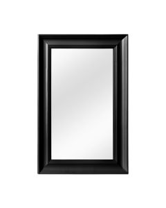 Urban Wall Bedroom Mirror In Cool Matte Black Wooden Frame