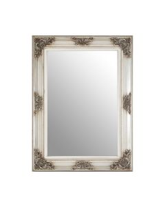 Baroque Design Wall Bedroom Mirror In Silver Traditional Frame