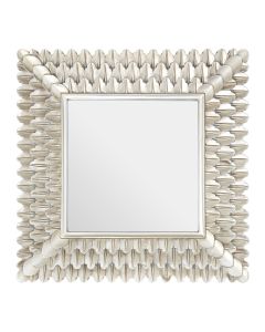 Selia Wall Bedroom Mirror In Luxurious Gold Feather Design Frame