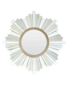Sorrel Wall Bedroom Mirror In Gold And Champagne Strip Design Frame