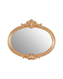 Giselle Neoclassical Design Wall Bedroom Mirror In Gold