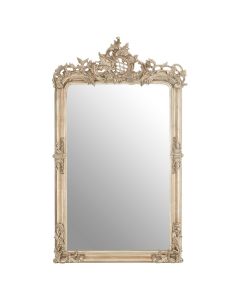Gilda Acanthus Design Wall Bedroom Mirror In Silver