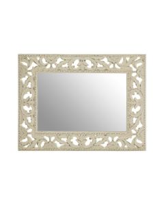 Hilda Acanthus Leaf Wall Bedroom Mirror In Cream