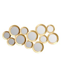 Marcia Multi Circle Wall Bedroom Mirror In Gold