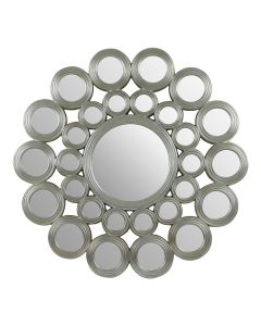 Maris Symmetric Design Wall Bedroom Mirror In Silver