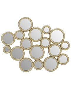 Cava Multi-Circles Wall Bedroom Mirror In Champagne