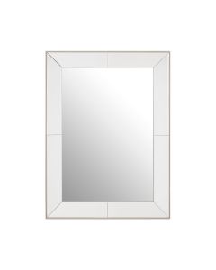 Mack Contemporary Wall Bedroom Mirror In Clear Frame