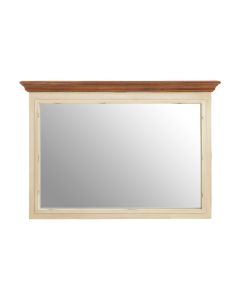 Virginia Wall Bedroom Mirror In Cream Wooden Frame
