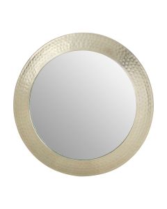 Templar Wall Bedroom Mirror In Silver Pewter Hammered Frame
