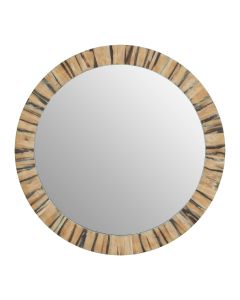 Rova Wall Bedroom Mirror In Black and Gold Wooden Frame