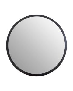 Andover Small Round Discus Wall Bedroom Mirror In Black