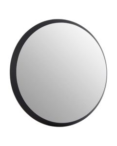 Andover Medium Round Discus Wall Bedroom Mirror In Black
