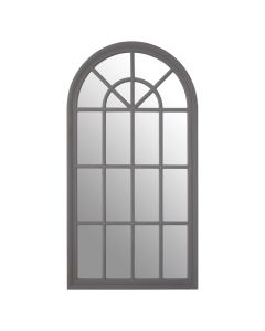 Flat Curved Window Design Wall Bedroom Mirror In Grey