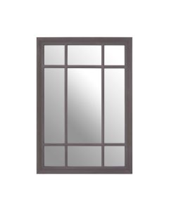 Hawthorne Window Design Wall Mirror In Grey