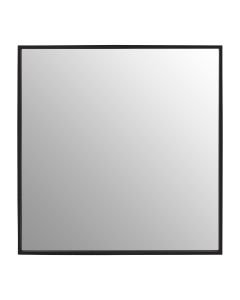 Matt Square Medium Wall Bedroom Mirror In Matt Square Black