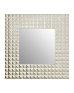 Chiyoka 3D Geometric Wall Bedroom Mirror In Champagne