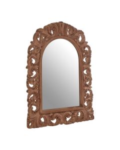 Ascot Arc Leaf Wall Bedroom Mirror In Antique Brown