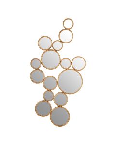 Zariah Large Multi Circle Wall Bedroom Mirror In Gold Frame